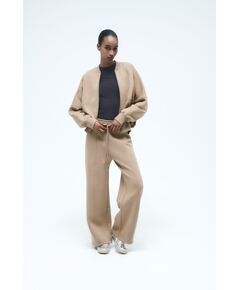 Zara Свитшот-бомбер с молнией , Цвет: Коричневый, Размер: M