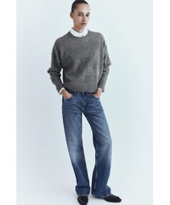 Zara Трикотажный свитер из мягкой пряжи , Цвет: Серый, Размер: XS