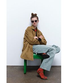 Zara Сандалии на высоком каблуке с животным принтом, Цвет: С принтом, Размер: 35