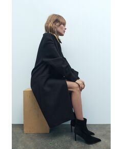 Zara Ботильоны из велюра на высоком каблуке, Цвет: Черный, Размер: 35