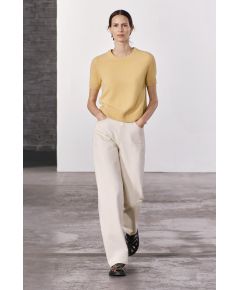 Zara   plain 100% шелковый топ без рыбалки , Цвет: Жёлтый, Размер: S