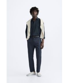 Zara Штаны textured chino , Цвет: Синий, Размер: EU 38 (US 30)