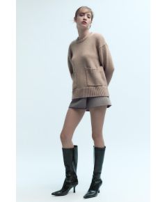 Zara Стильные высокие сапоги с потертым эффектом, Цвет: Черный, Размер: 35