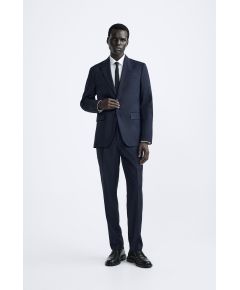 Zara Высококачественный пиджак в полоску, Цвет: Синий, Размер: EU 50 (US 40)