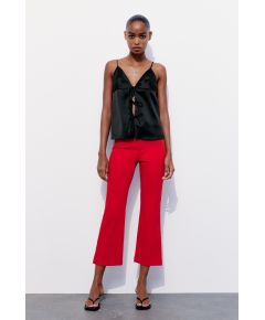 Zara   mini flared trousers , Цвет: Красный, Размер: M