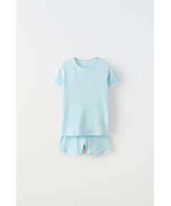 Zara 6-14 лет/ цветочный ребристый комплект , Цвет: Синий, Размер: 6-7 лет (120 см)