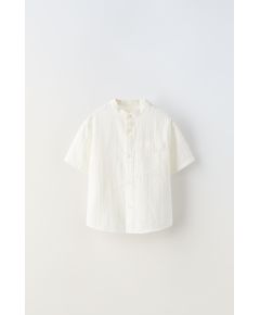 Zara Рубашка из текстурированного хлопка , Цвет: Бежевый, Размер: 9-12 месяцев (80 см)
