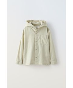 Zara Рубашка с капюшоном , Цвет: Зеленый, Размер: 7 лет (122 см)