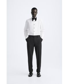 Zara рУБАШКА С БИБОМ В СТИЛЕ ТЮКСЕДО, Цвет: Белый, Размер: S (US S)