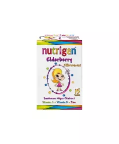 Nutrigen elderberry, пищевая добавка с чёрной бузиной, 15 шипучих таблеток