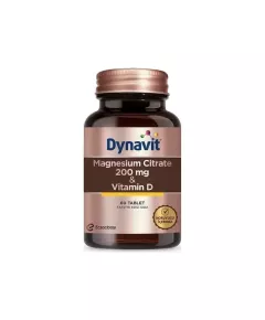 Dynavit Magnesium Citrate  Vitamin D, 200 мг 60 таблеток