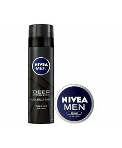 NIVEA ГЕЛЬ ДЛЯ БРИТЬЯ DEEP + КРЕМ ДЛЯ МУЖЧИН 30 МЛ