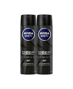 Nivea Men Deep Dimension Активированный уголь 150 ml, 2 штуки дезодорант-спрей