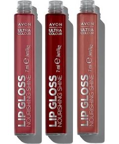 Avon Ultra Color Wisteria Glow, Peony Blush и Gleaming Guava Блеск для губ Пакет