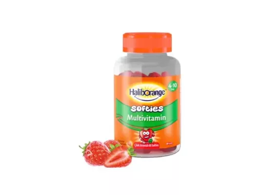 Haliborange Softies Multivitamin, 60 жевательных конфет со вкусом клубники