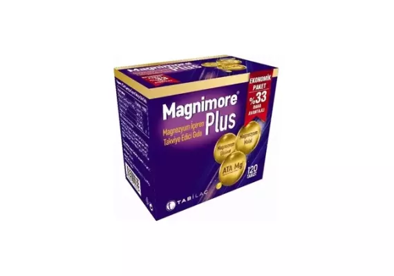 Magnimore Plus, пищевая добавка содержащая магний, 120 таблеток