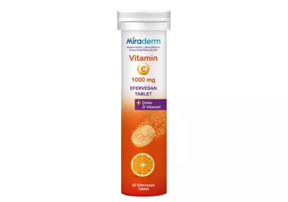 Miraderm Vitamin C 1000 мг 20 быстрорастворимых таблеток