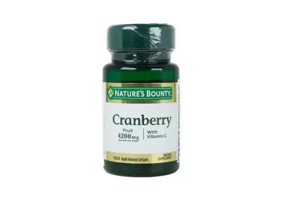 Natural Bounty Vitamin C + Cranberry, пищевая добавка с экстрактом клюквы, 100 капсул