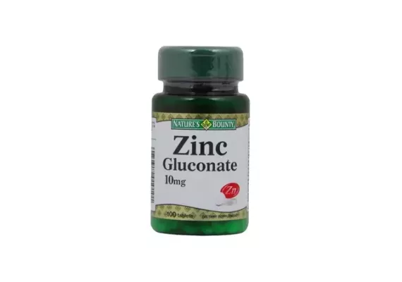 Nature's Bounty Zinc Gluconate, 10 мг 100 таблеток