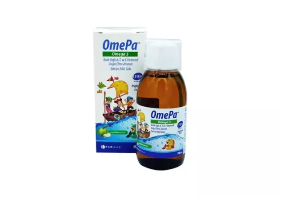 OmePa Omega 3 сироп с ароматом яблока, 150 мл