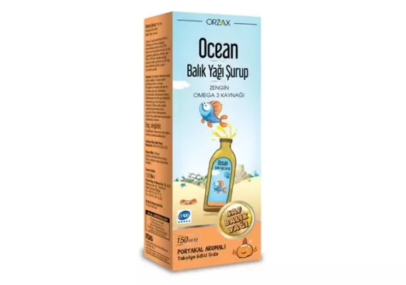 Orzax Ocean Рыбий жир со вкусом апельсина, сироп 150 мл