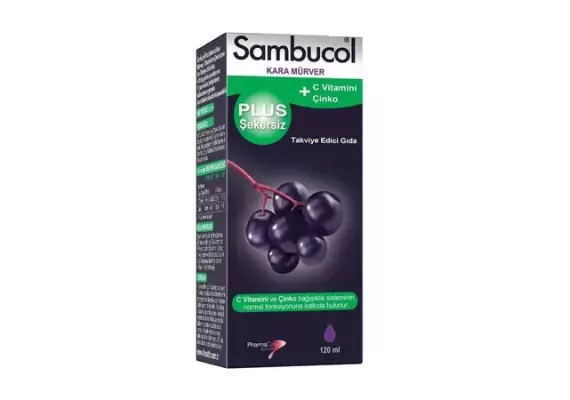 Sambucol Plus, Sugar Free, чёрная бузина, сироп 120 мл